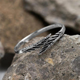 Retro Feather Wings Cuff Bangle Tibetan Silver Adjustable Bracelet