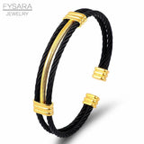 Stainless Steel Charm Bracelets Braided Men Women Sporty Jewelry