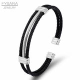 Stainless Steel Charm Bracelets Braided Men Women Sporty Jewelry