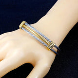 Stainless Steel Charm Bracelets Braided Men Women Sporty Jewelry