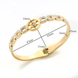 Geometric Clay CZ Crystal Bracelets Roman Numerals Bangles for Women Men