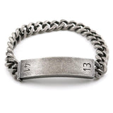 Stainless Steel Antique Link Chain Bracelet for Men Punk Style