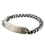 Stainless Steel Antique Link Chain Bracelet for Men Punk Style
