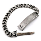 Stainless Steel Antique Link Chain Bracelet for Men Punk Style