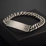 Stainless Steel Antique Link Chain Bracelet for Men Punk Style