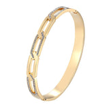Zircon Chain Shape Bracelet Stainless Steel Woman Bangle Jewelry