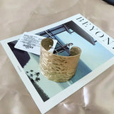 Irregular Golden Charm Bangles For Women