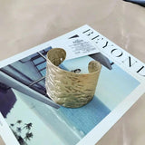 Irregular Golden Charm Bangles For Women