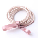 Buddhist Charm Bracelet Set 5Pcs 6mm Thin Symbol Silicone Bangle Lucky Gift