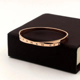 Cross Crystal Stainless Steel Bangles Bracelet Roman Numerals Jewelry B014