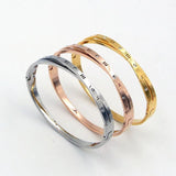 Cross Crystal Stainless Steel Bangles Bracelet Roman Numerals Jewelry B014