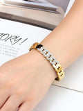Crystal Chain Stainless Steel Bracelet Lady Love Bangle