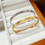 Punk Silver Bangles Stainless Steel Metal Bracelets Bohemian Jewelry