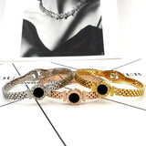 Roman Digital Round Bracelet Tide Female Titanium Steel Bracelet