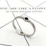 Roman Digital Round Bracelet Tide Female Titanium Steel Bracelet
