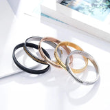 Punk Style Half Circle Chain Stainless Steel Round Bracelet