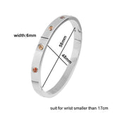 Colorful Crystal Open Cuff Bracelet - Stainless Steel