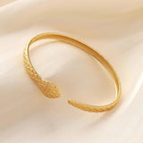 316L Stainless Steel Snake Shaped Bangle for Women