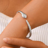 316L Stainless Steel Snake Shaped Bangle for Women