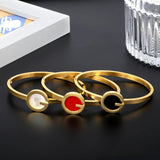 MSX Stainless Steel Bangles Titanium Love Bangles