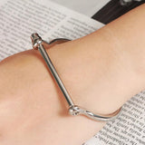 Punk Love Bangle Bracelet Stainless Steel Cuff Wristband