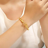Heart Stainless Steel Wire Bangle Bracelet Wedding Party Cuff Jewelry