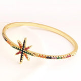 Crystal Cuff Bracelets for Women CZ Colorful Jewelry