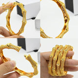 24k Plated Indian Bangles For Women Dubai African Jewelry Bracelets