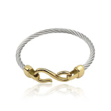 Women's Steel Two-color Charm Bracelet Love Hooks