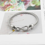 Women's Steel Two-color Charm Bracelet Love Hooks
