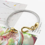 Women's Steel Two-color Charm Bracelet Love Hooks