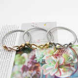 Women's Steel Two-color Charm Bracelet Love Hooks