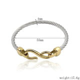 Women's Steel Two-color Charm Bracelet Love Hooks