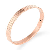 Titanium Stainless Steel CZ Cuff Charm Bracelet Women
