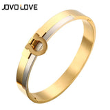 Wide Cuff Charm Bracelets for Women Men Couples Stainless Steel Gift