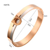 Wide Cuff Charm Bracelets for Women Men Couples Stainless Steel Gift