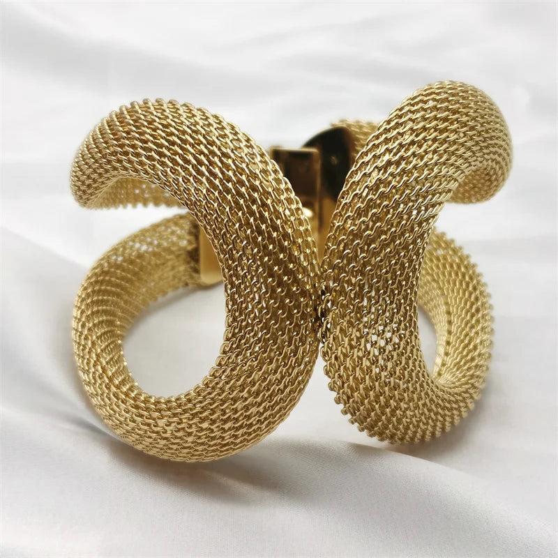 Bohemian Weave Golden Bangles Charm Bracelets Girl Snake Bracelet