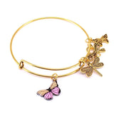 5pcs Bangle Set Bracelets Butterfly Bow Dragonfly Charms Bangles Cuff