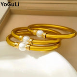 Pearl Charm Bracelet Jewelry Silicone Bracelet for Women Girl