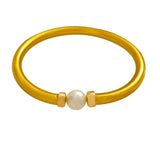 Pearl Charm Bracelet Jewelry Silicone Bracelet for Women Girl