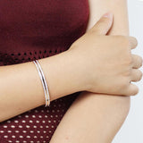 CZ Cuff Bangle Bracelet for Women - Wedding Party Wristband Gift