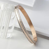 CZ Cuff Bangle Bracelet for Women - Wedding Party Wristband Gift