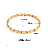 European Geometric Joint Bangle Stainless Steel Infinite 8 Shape Cuff Bracelet