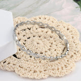European Geometric Joint Bangle Stainless Steel Infinite 8 Shape Cuff Bracelet