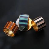 Punk Dripping Oil Alloy Cuff Bangles Bracelets For Women