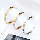 Hot Sell Zircon Cuff Love Bangle Top Jewelry Bracelet