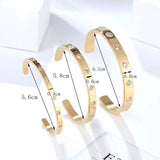 Hot Sell Zircon Cuff Love Bangle Top Jewelry Bracelet