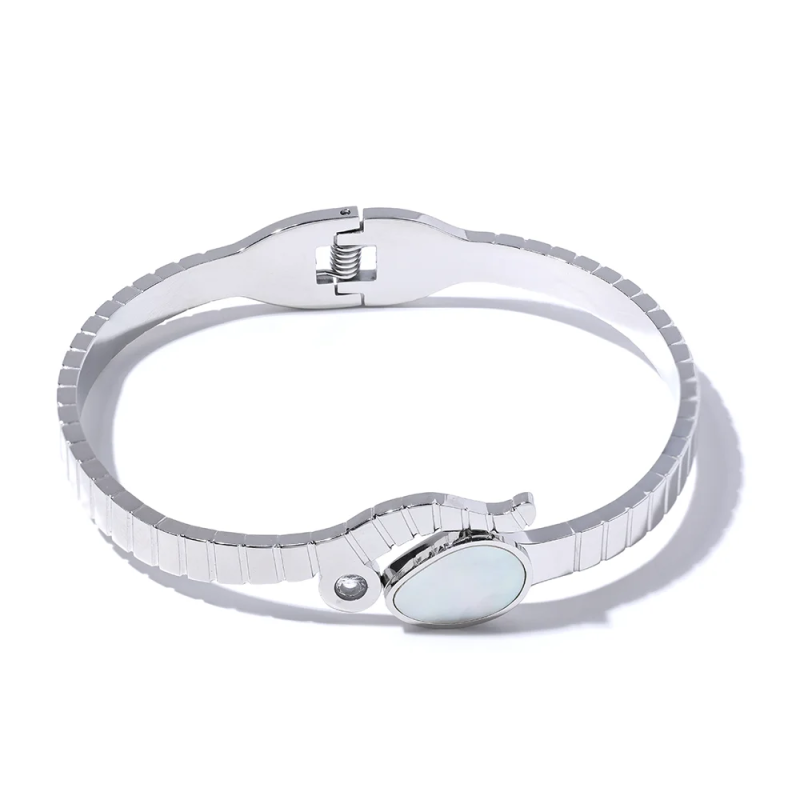 Snake Shell Stainless Steel 18K Bracelet Bangle Women Waterproof Charm Jewelry