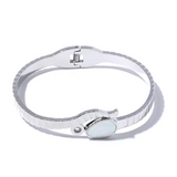 Snake Shell Stainless Steel 18K Bracelet Bangle Women Waterproof Charm Jewelry