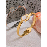 Snake Shell Stainless Steel 18K Bracelet Bangle Women Waterproof Charm Jewelry